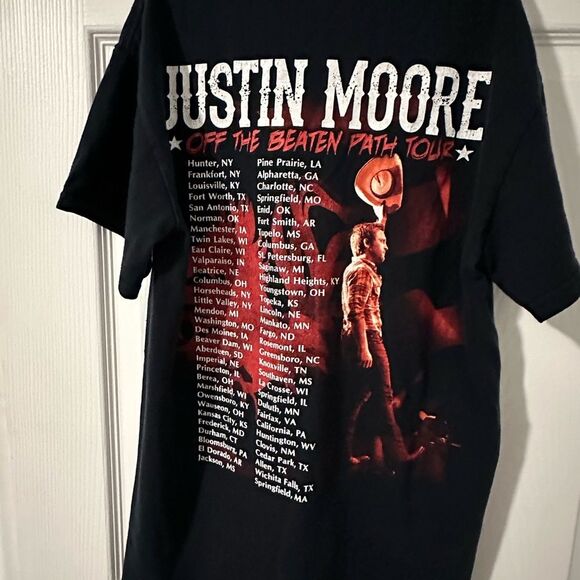 Justin Moore Off the Beaten Path Tour Concert Tee - Small - Picture 4 of 5
